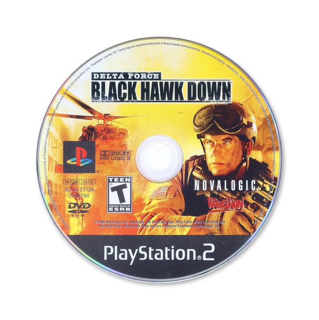 Delta Force Black Hawk Down for Sony PlayStation 2 - Disc front with label - Game only.