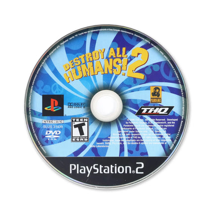 Destroy All Humans 2 for Sony PlayStation 2 - Disc front with label - Game only.