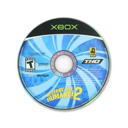Destroy All Humans 2 for Microsoft Xbox - Disc front with label - Game only.