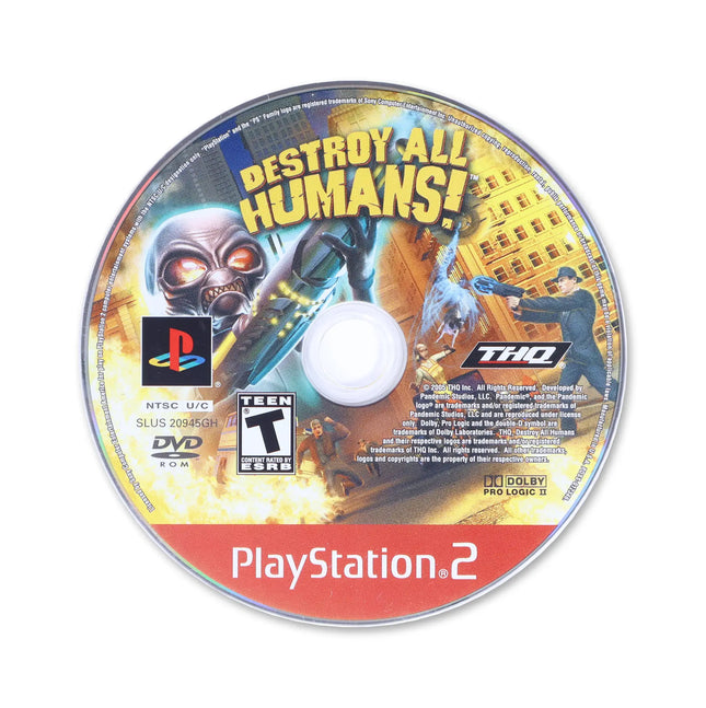 Destroy All Humans [Greatest Hits] for Sony PlayStation 2 - Disc front with label - Game only.