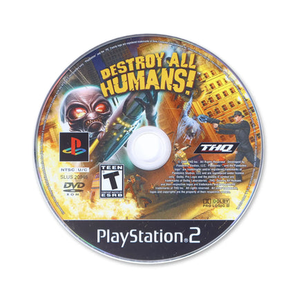 Destroy All Humans for Sony PlayStation 2 - Disc front with label - Game only.