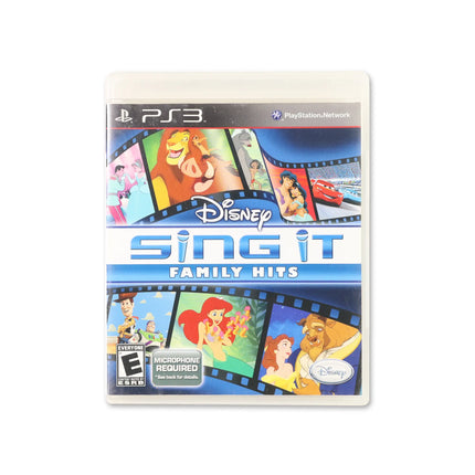 Disney Sing It: Family Hits for PlayStation 3 - Box front - Complete in box or box and game.