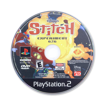 Disney's Stitch Experiment 626 for Sony PlayStation 2 - Disc front with label - Game only.
