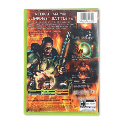 Doom 3: Resurrection of Evil for Microsoft Xbox - Case back cover - Product gallery.
