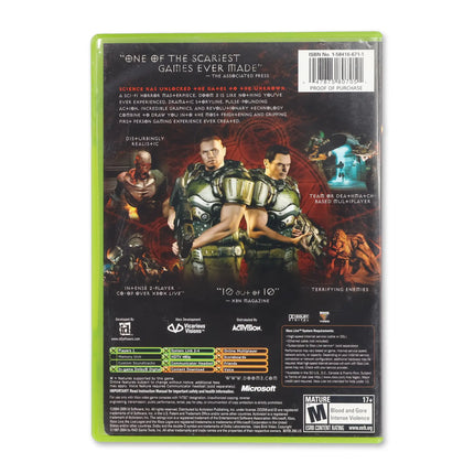 Doom 3 for Microsoft Xbox - Case back cover - Product gallery.