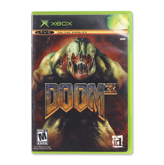 Doom 3 for Microsoft Xbox - Case front cover - Complete in box or case and game.