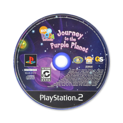 Dora the Explorer Journey to the Purple Planet for Sony PlayStation 2 - Disc front with label - Game only.
