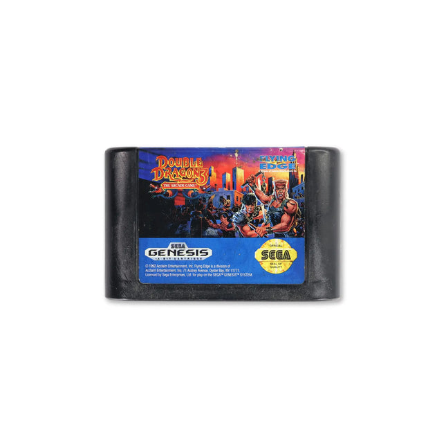 Double Dragon III The Arcade Game for Sega Genesis - Cartridge front with label - Game only.