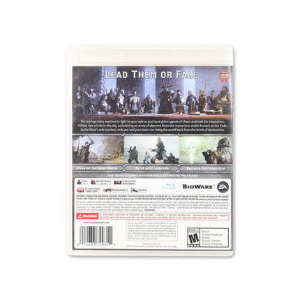 Dragon Age: Inquisition for PlayStation 3 - Box back - Product gallery.
