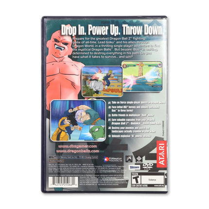 Dragon Ball Z Budokai 2 for Sony PlayStation 2 - Case back cover - Product gallery.