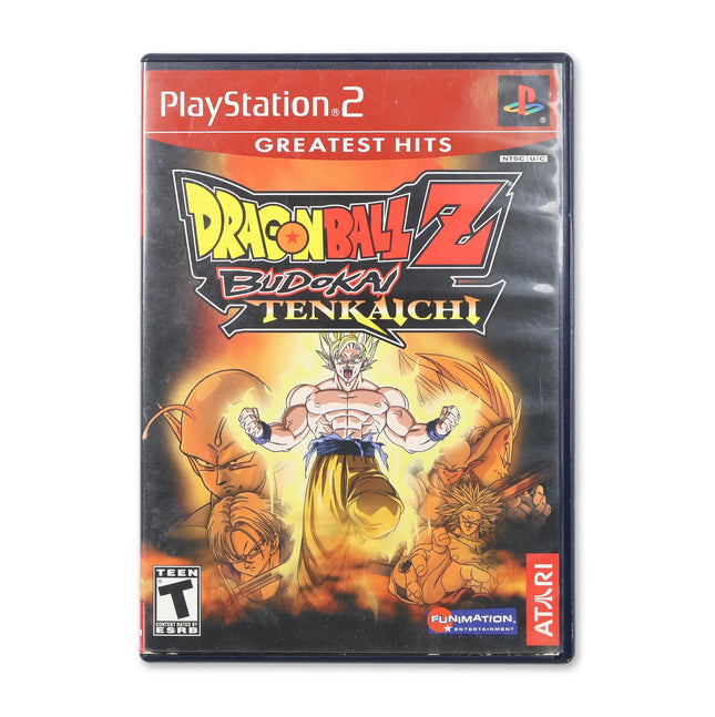 Dragon Ball Z Budokai Tenkaichi [Greatest Hits] for Sony PlayStation 2 - Case front cover - Complete in box or case and game.