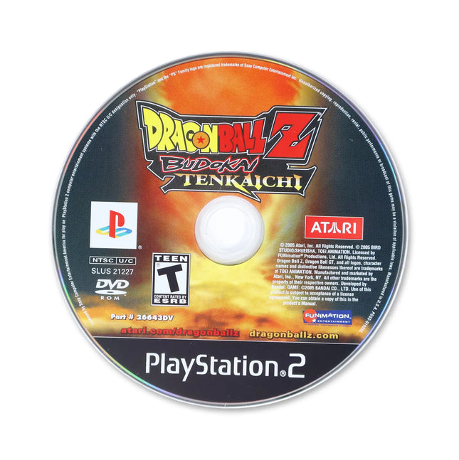 Dragon Ball Z Budokai Tenkaichi for Sony PlayStation 2 - Disc front with label - Game only.