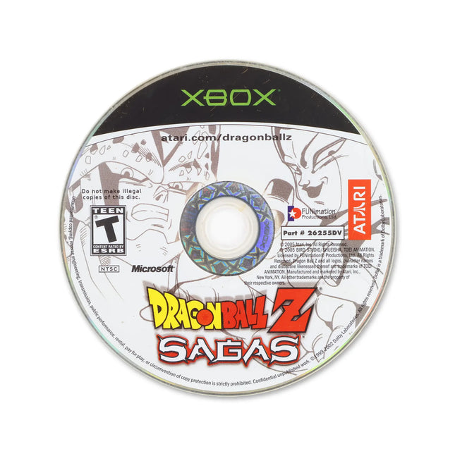 Dragon Ball Z Sagas for Microsoft Xbox - Disc front with label - Game only.