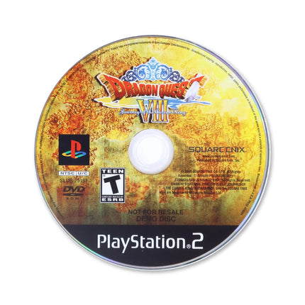 Dragon Quest VIII: Journey of the Cursed King for Sony PlayStation 2 - Disc front with label - Game only.