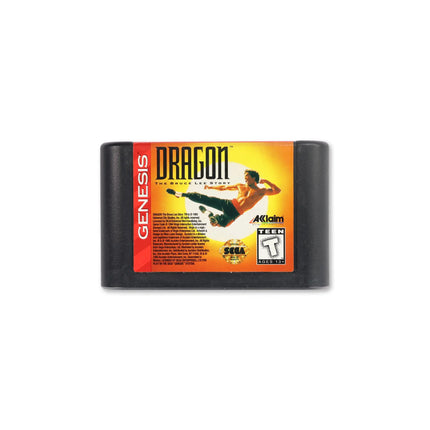 Dragon: The Bruce Lee Story for Sega Genesis - Cartridge front with label - Game only.