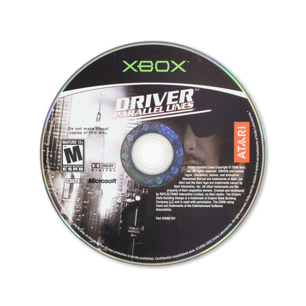 Driver Parallel Lines for Microsoft Xbox - Disc front with label - Game only.