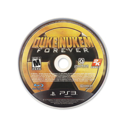 Duke Nukem Forever for PlayStation 3 - Cartridge front with label - Game only.