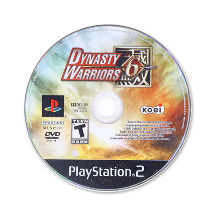 Dynasty Warriors 6 for Sony PlayStation 2 - Disc front with label - Game only.