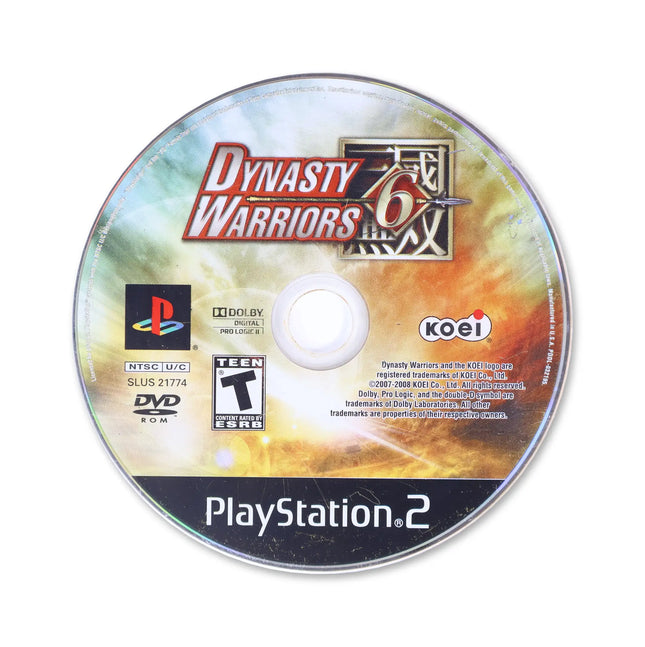 Dynasty Warriors 6 for Sony PlayStation 2 - Disc front with label - Game only.