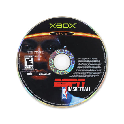 ESPN Basketball 2004 for Microsoft Xbox - Disc front with label - Game only.
