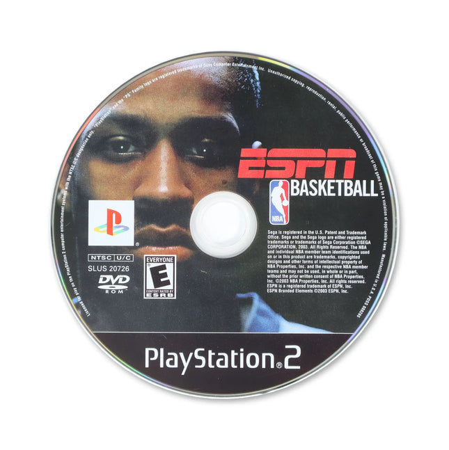 ESPN Basketball for Sony PlayStation 2 - Disc front with label - Game only.