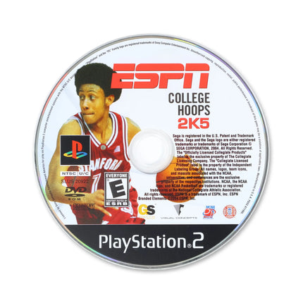 ESPN College Hoops 2K5 for Sony PlayStation 2 - Disc front with label - Game only.