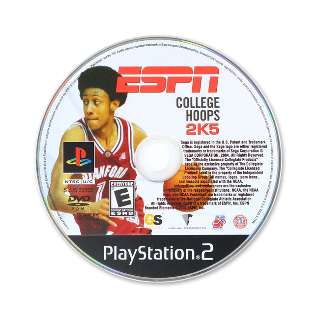 ESPN College Hoops 2K5 for Sony PlayStation 2 - Disc front with label - Game only.