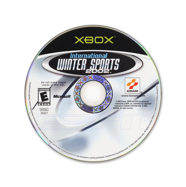 ESPN International Winter Sports 2002 for Microsoft Xbox - Disc front with label - Game only.