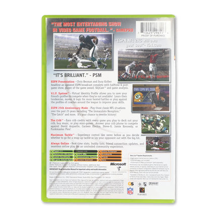 ESPN NFL 2K5 for Microsoft Xbox - Case back cover - Product gallery.