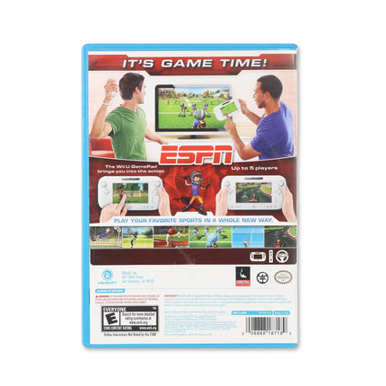 ESPN Sports Connection for Wii U - Box back - Product gallery.