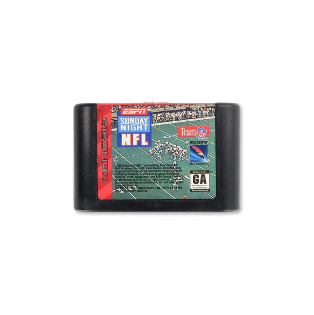 ESPN Sunday Night NFL for Sega Genesis - Cartridge front with label - Game only.