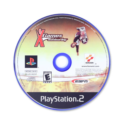 ESPN X Games Skateboarding for Sony PlayStation 2 - Disc front with label - Game only.