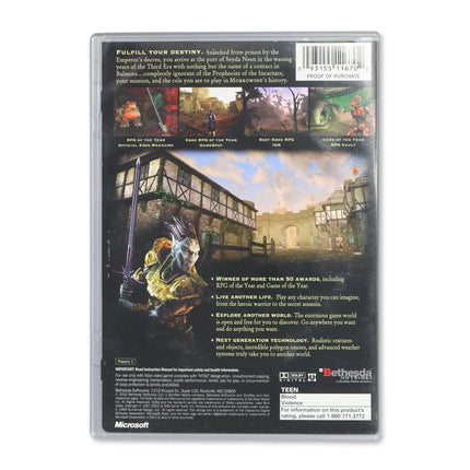 Elder Scrolls III Morrowind [Platinum Hits] for Microsoft Xbox - Case back cover - Product gallery.