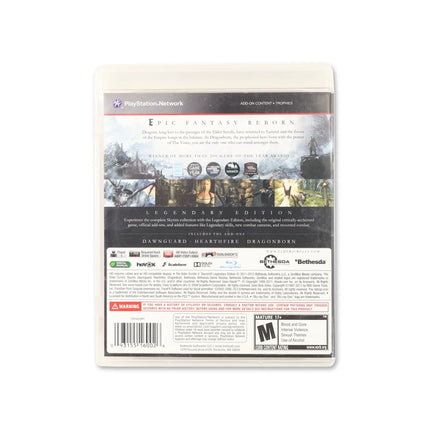 Elder Scrolls V: Skyrim [Legendary Edition] for PlayStation 3 - Box back - Product gallery.