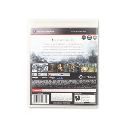 Elder Scrolls V: Skyrim for PlayStation 3 - Box back - Product gallery.