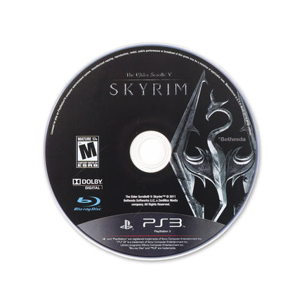 Elder Scrolls V: Skyrim for PlayStation 3 - Cartridge front with label - Game only.
