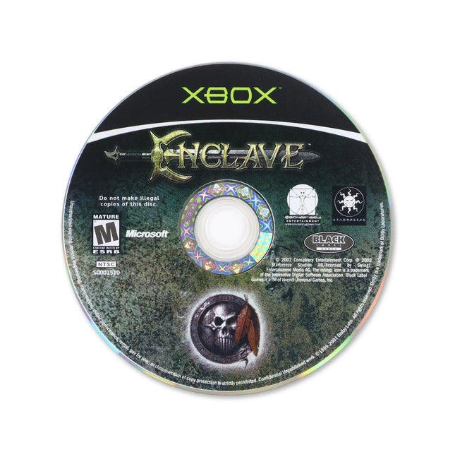 Enclave for Microsoft Xbox - Disc front with label - Game only.