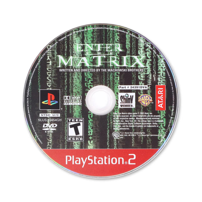 Enter the Matrix [Greatest Hits] for Sony PlayStation 2 - Disc front with label - Game only.