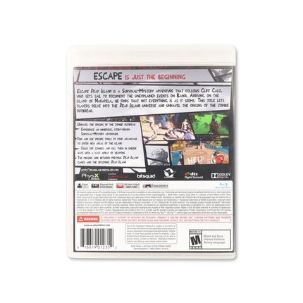 Escape Dead Island [Walmart] for PlayStation 3 - Box back - Product gallery.