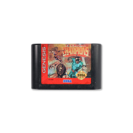 Eternal Champions for Sega Genesis - Cartridge front with label - Game only.