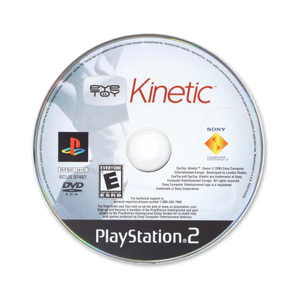 Eye Toy Kinetic for Sony PlayStation 2 - Disc front with label - Game only.