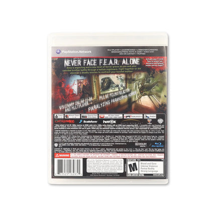 F.E.A.R. 3 for PlayStation 3 - Box back - Product gallery.