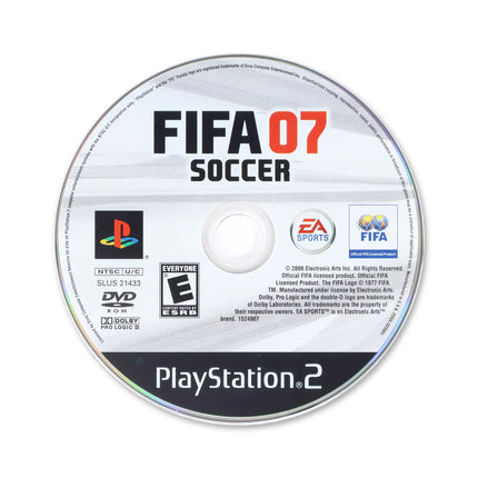 FIFA 07 for Sony PlayStation 2 - Disc front with label - Game only.