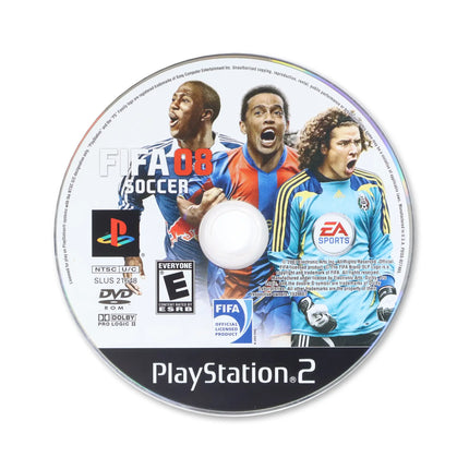 FIFA 08 for Sony PlayStation 2 - Disc front with label - Game only.