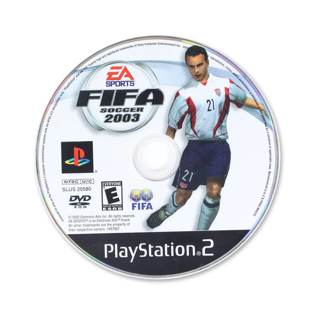 FIFA 2003 for Sony PlayStation 2 - Disc front with label - Game only.
