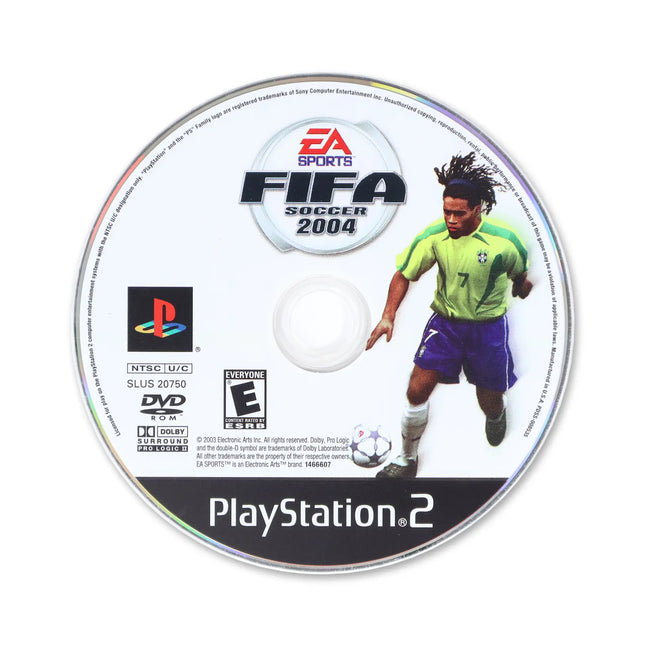 FIFA 2004 for Sony PlayStation 2 - Disc front with label - Game only.