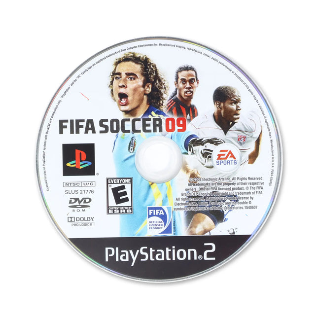FIFA Soccer 09 for Sony PlayStation 2 - Disc front with label - Game only.