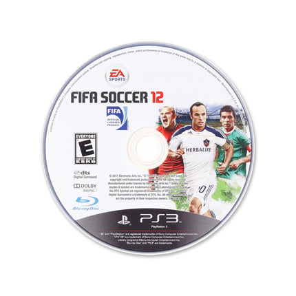 FIFA Soccer 12 for PlayStation 3 - Cartridge front with label - Game only.