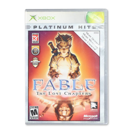 Fable The Lost Chapters [Best Of Platinum Hits] for Microsoft Xbox - Case front cover - Complete in box or case and game.