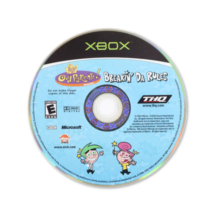 Fairly Odd Parents: Breakin' Da Rules for Microsoft Xbox - Disc front with label - Game only.